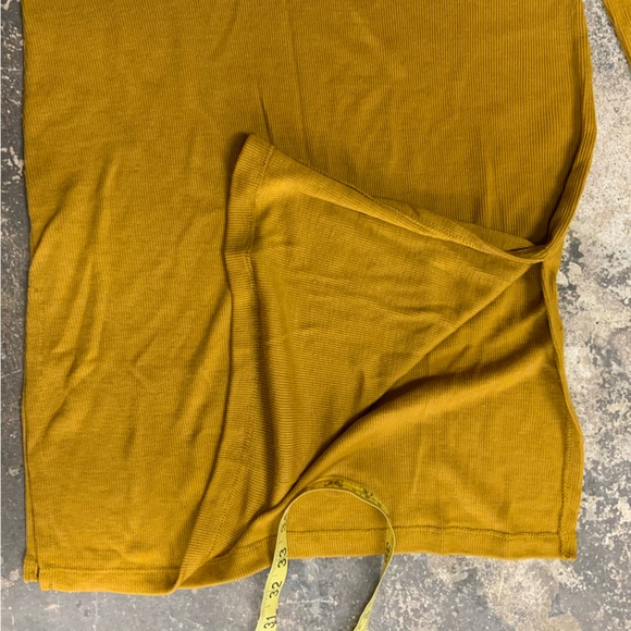 Old Navy Gold Mustard Yellow Long Sleeve Ribbed Shirt Size S - OBO - Picture 3 of 6
